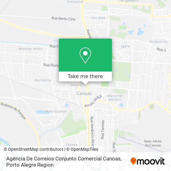 Mapa Agência De Correios Conjunto Comercial Canoas