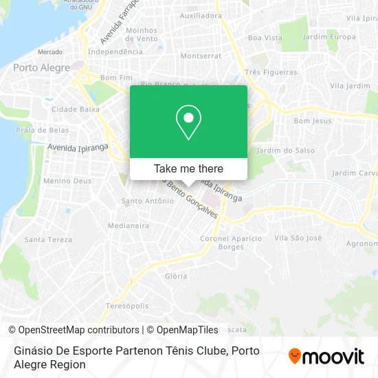 Ginásio De Esporte Partenon Tênis Clube map