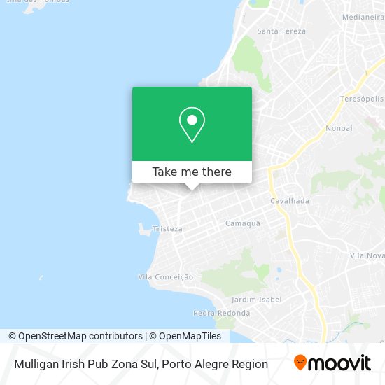 Mapa Mulligan Irish Pub Zona Sul