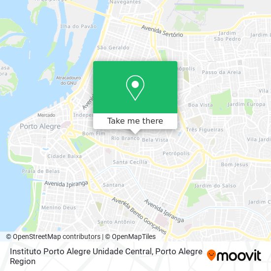 Mapa Instituto Porto Alegre Unidade Central