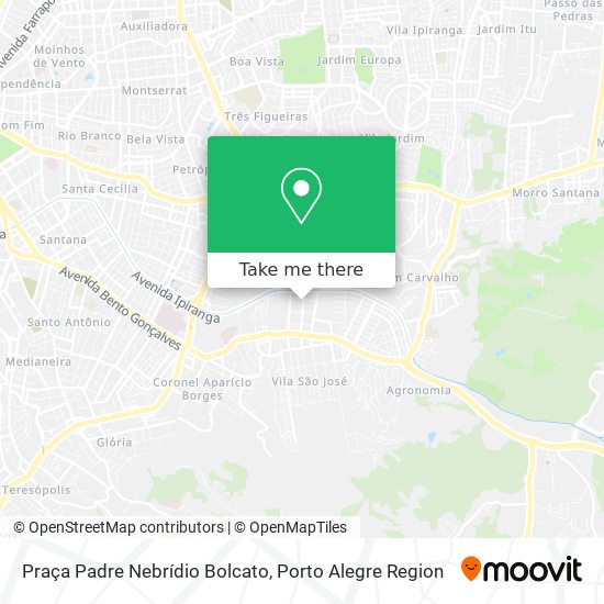 Mapa Praça Padre Nebrídio Bolcato