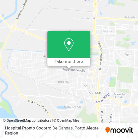 Mapa Hospital Pronto Socorro De Canoas