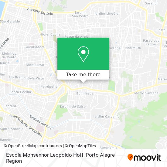 Mapa Escola Monsenhor Leopoldo Hoff