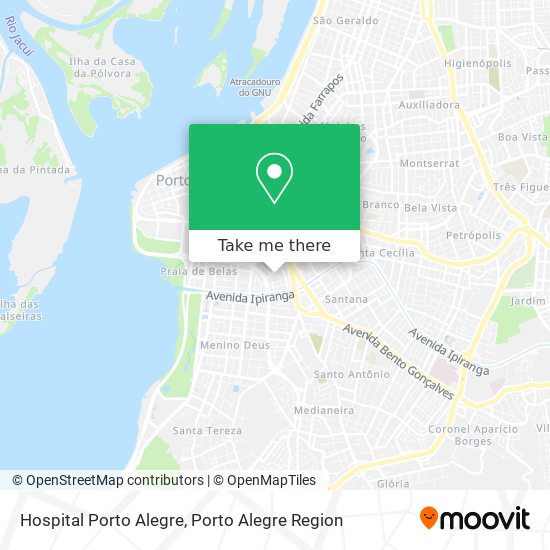 Hospital Porto Alegre map