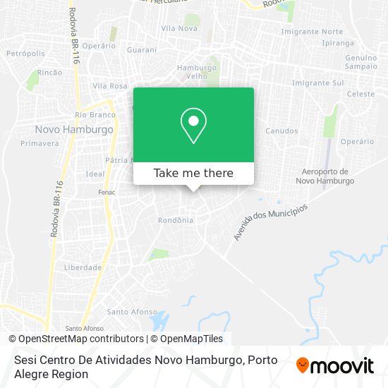 Sesi Centro De Atividades Novo Hamburgo map