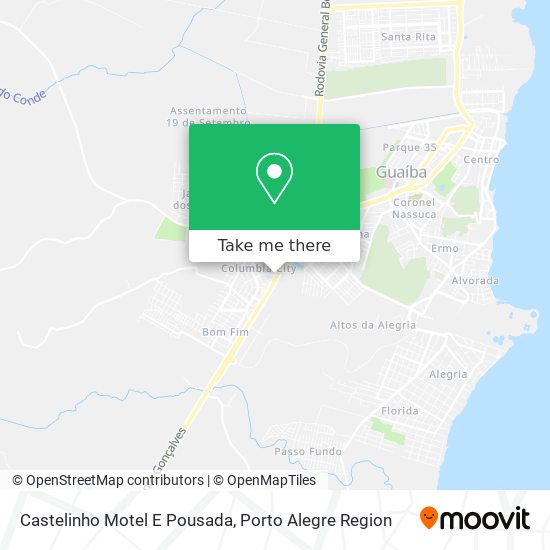 Mapa Castelinho Motel E Pousada