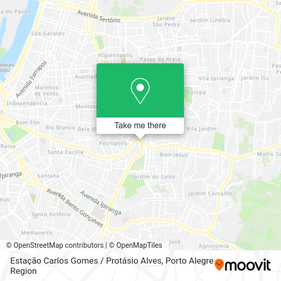 Estação Carlos Gomes / Protásio Alves map