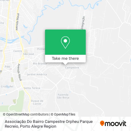 Associação Do Bairro Campestre Orpheu Parque Recreio map
