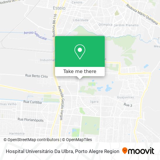 Mapa Hospital Universitário Da Ulbra