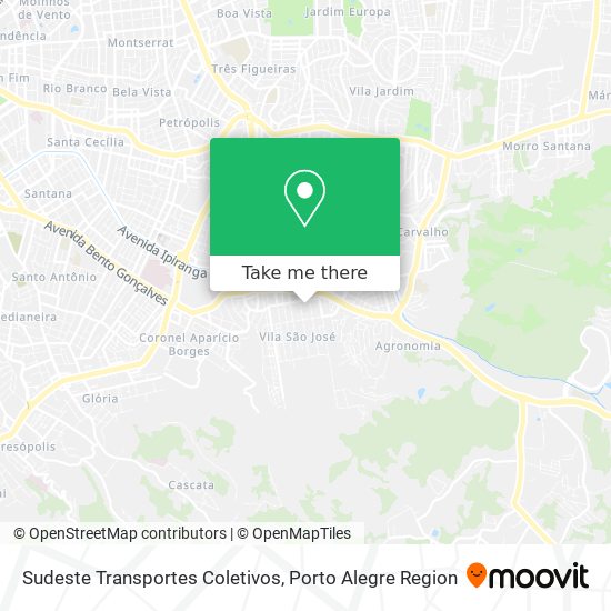 Sudeste Transportes Coletivos map