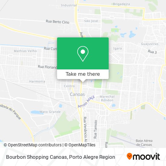 Bourbon Shopping Canoas map