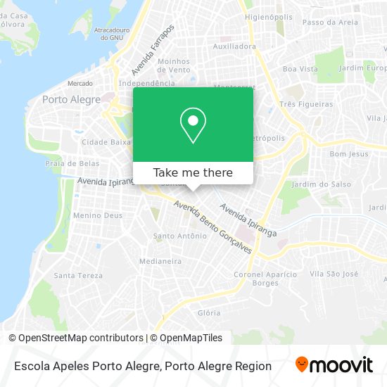 Mapa Escola Apeles Porto Alegre