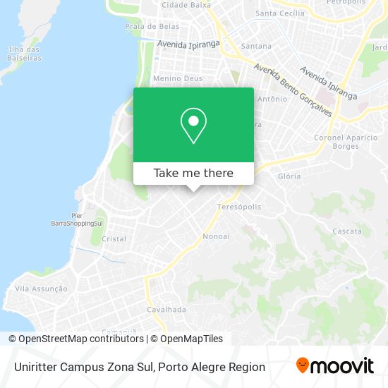 Uniritter Campus Zona Sul map