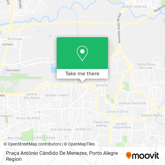 Mapa Praça Antônio Cândido De Menezes