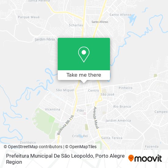 Mapa Prefeitura Municipal De São Leopoldo