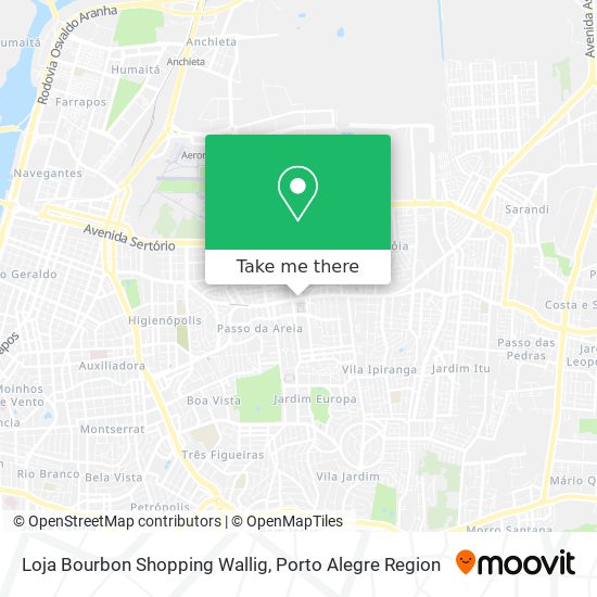 Loja Bourbon Shopping Wallig map