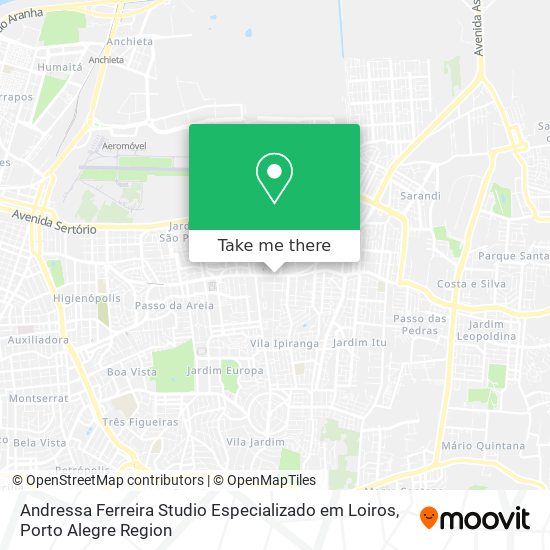 Mapa Andressa Ferreira Studio Especializado em Loiros