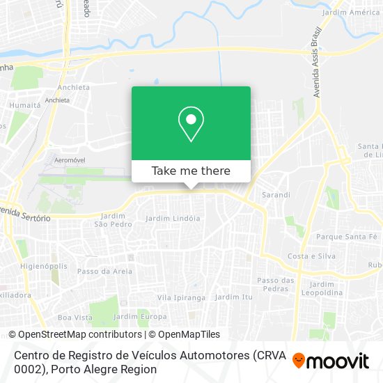 Mapa Centro de Registro de Veículos Automotores (CRVA 0002)