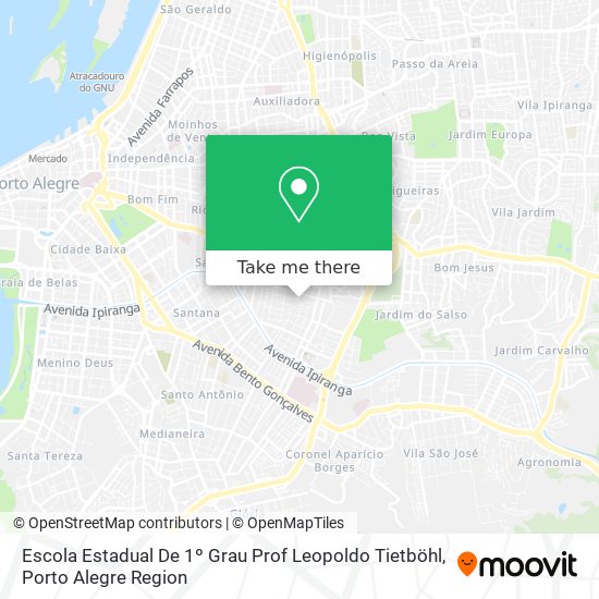 Mapa Escola Estadual De 1º Grau Prof Leopoldo Tietböhl