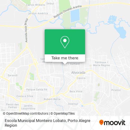 Mapa Escola Municipal Monteiro Lobato