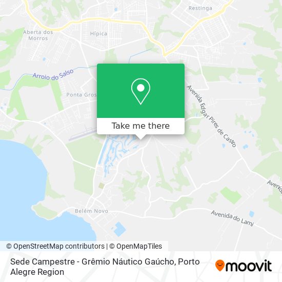 Mapa Sede Campestre - Grêmio Náutico Gaúcho