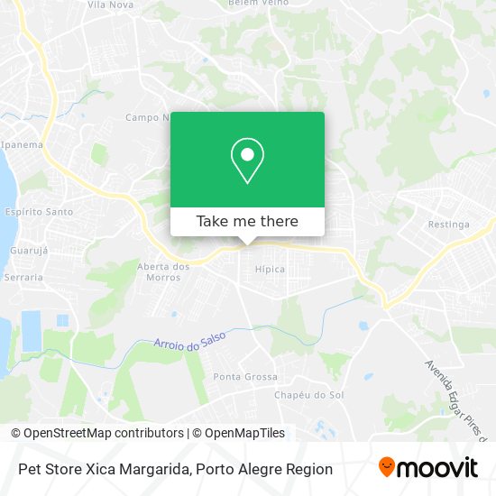 Pet Store Xica Margarida map