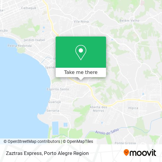 Zaztras Express map