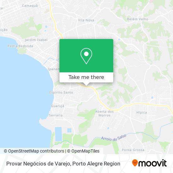 Provar Negócios de Varejo map