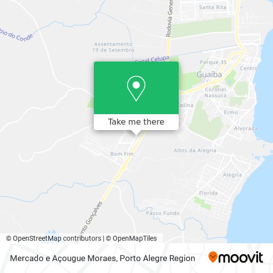 Mapa Mercado e Açougue Moraes