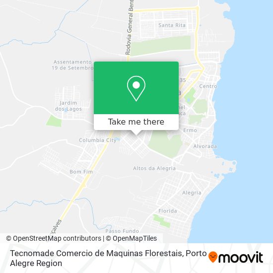 Mapa Tecnomade Comercio de Maquinas Florestais