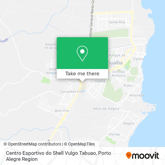 Mapa Centro Esportivo do Shell Vulgo Tabuao