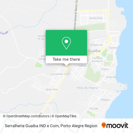 Mapa Serralheria Guaiba IND e Com