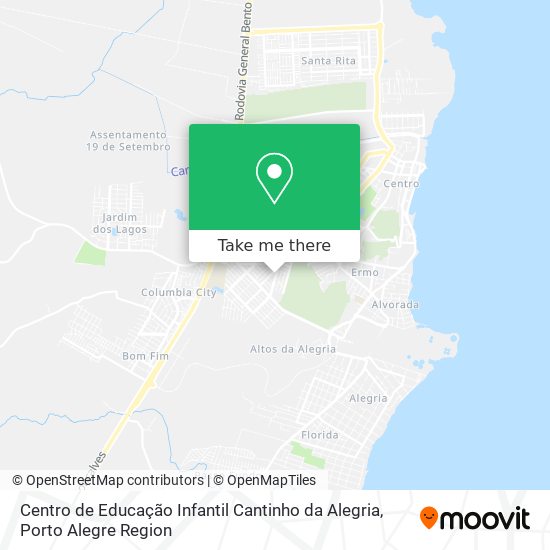 Mapa Centro de Educação Infantil Cantinho da Alegria