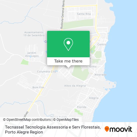 Mapa Tecnassel Tecnologia Assessoria e Serv Florestais