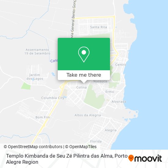 Mapa Templo Kimbanda de Seu Zé Pilintra das Alma