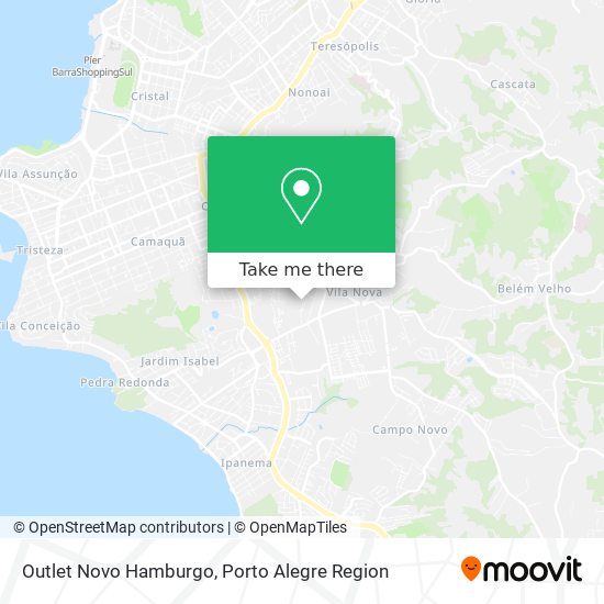 Outlet Novo Hamburgo map