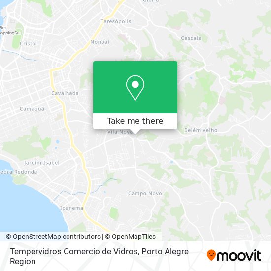 Tempervidros Comercio de Vidros map