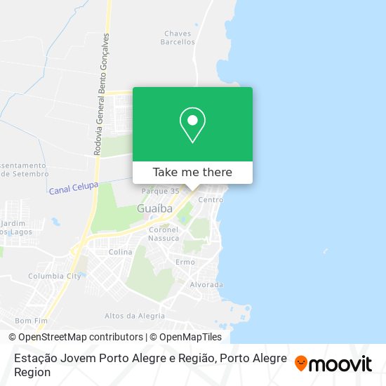 Mapa Estação Jovem Porto Alegre e Região