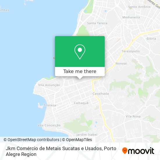 Jkm Comércio de Metais Sucatas e Usados map