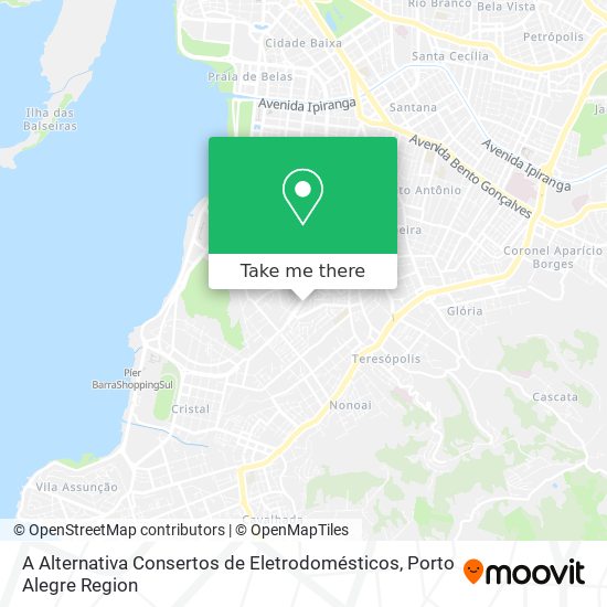 A Alternativa Consertos de Eletrodomésticos map