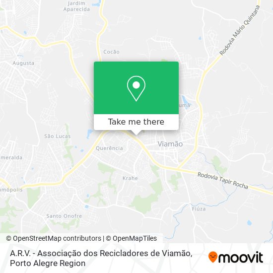 Mapa A.R.V. - Associação dos Recicladores de Viamão