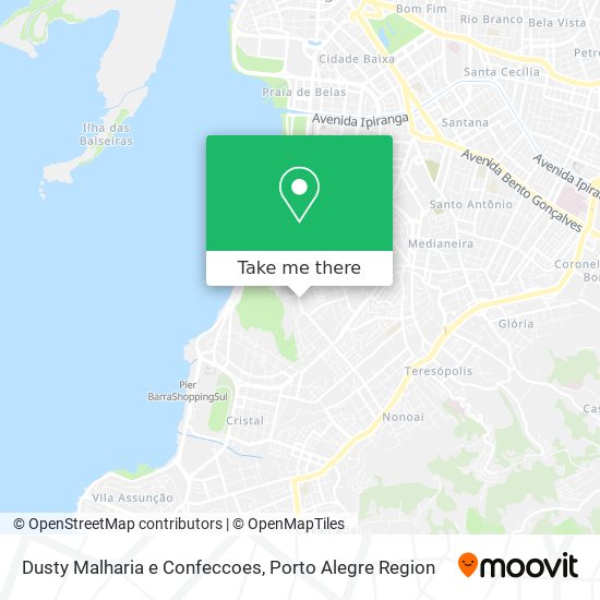 Dusty Malharia e Confeccoes map