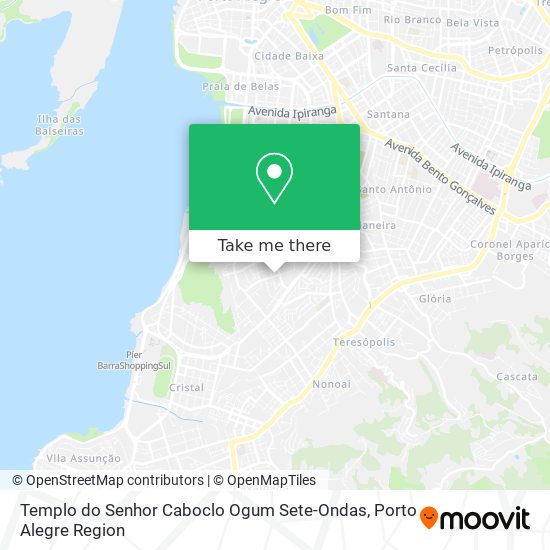 Mapa Templo do Senhor Caboclo Ogum Sete-Ondas