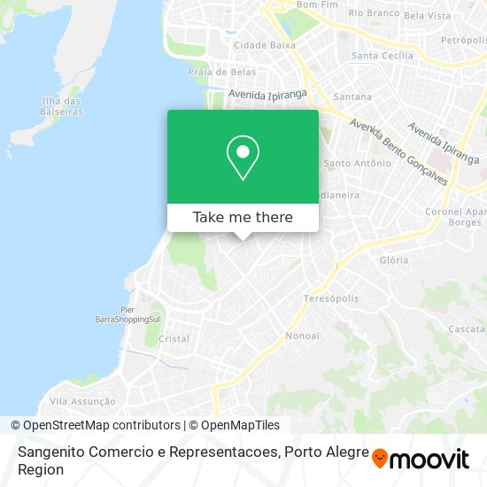 Mapa Sangenito Comercio e Representacoes