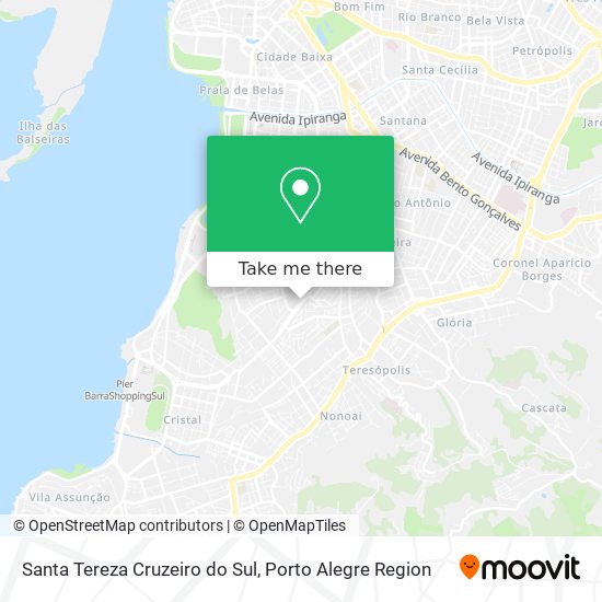 Santa Tereza Cruzeiro do Sul map