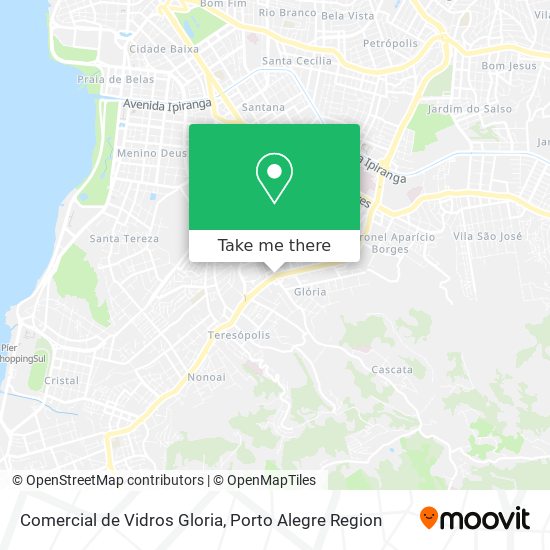 Mapa Comercial de Vidros Gloria