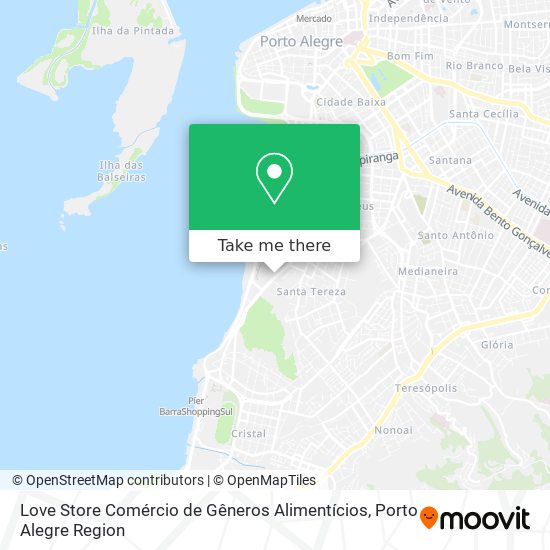 Mapa Love Store Comércio de Gêneros Alimentícios