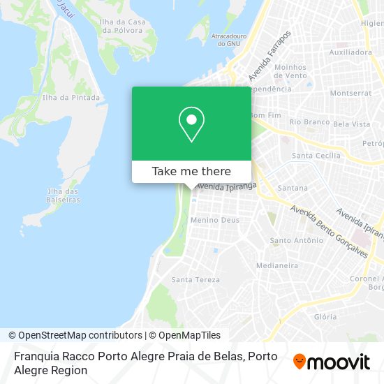 Mapa Franquia Racco Porto Alegre Praia de Belas