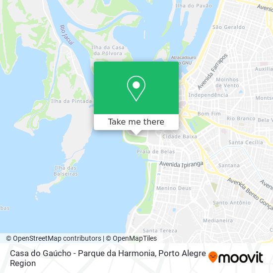 Mapa Casa do Gaúcho - Parque da Harmonia