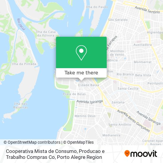 Mapa Cooperativa Mista de Consumo, Producao e Trabalho Compras Co